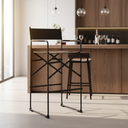 Mercana Direttore 19.3" x 20" x 44.3" Metal Stool