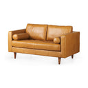 Mercana Svend 65" x 37.8" x 34.7" Genuine Leather Love Seat