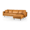 Mercana D'Arcy 111" x 70" x 33" Leather Sectional Sofa