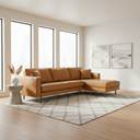 Mercana D'Arcy 111" x 70" x 33" Leather Sectional Sofa