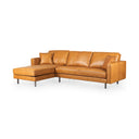 Mercana D'Arcy 111" x 70" x 33" Leather Sectional Sofa