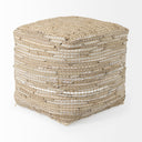 Mercana Aalia 16" x 16" x 16" Leather Pouf