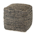 Mercana Aalia 16" x 16" x 16" Leather Pouf