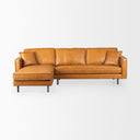 Mercana D'Arcy 111" x 70" x 33" Leather Sectional Sofa
