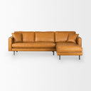 Mercana D'Arcy 111" x 70" x 33" Leather Sectional Sofa