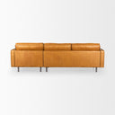 Mercana D'Arcy 111" x 70" x 33" Leather Sectional Sofa