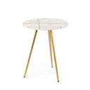 Mercana Vivienne 16" x 16" x 19" Marble Side Table