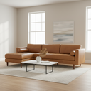Mercana Svend 75.2" x 37.8" x 33.9" Solid Wood Sectional Sofa