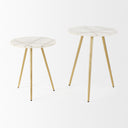 Mercana Vivienne 18" x 18" x 23" Marble Side Table