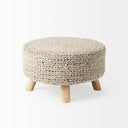 Mercana Bina 24" x 24" x 14" Wool Ottoman