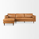 Mercana Svend 75.2" x 37.8" x 33.9" Solid Wood Sectional Sofa