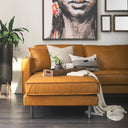 Mercana D'Arcy 111" x 70" x 33" Leather Sectional Sofa