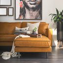 Mercana D'Arcy 111" x 70" x 33" Leather Sectional Sofa