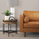 Mercana Svend 75.2" x 37.8" x 33.9" Solid Wood Sectional Sofa
