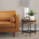 Mercana Svend 75.2" x 37.8" x 33.9" Solid Wood Sectional Sofa