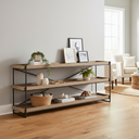 Mercana Trey 80" x 16" x 30" Solid Wood Console Table