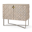 Mercana Excelsior 36.5" x 18.5" x 32.5" Iron,Solid Wood Accent Cabinet