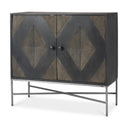 Mercana Hogarth 36" x 16" x 34" Iron,Solid Wood Accent Cabinet