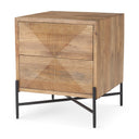 Mercana Cairo 22" x 23.5" x 26" Solid Wood Side Table