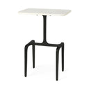 Mercana Preston 17.3" x 11.3" x 22.8" Marble Side Table