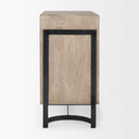 Mercana Rivien 37" x 18" x 34" Metal,Solid Wood Accent Cabinet