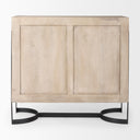 Mercana Rivien 37" x 18" x 34" Metal,Solid Wood Accent Cabinet
