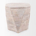 Mercana Esagono 19" x 19" x 20.5" Solid Wood Side Table
