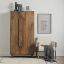 Mercana Astrid 36" x 16" x 70" Solid Wood Display Cabinet
