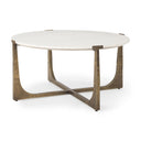 Mercana Atticus 34" x 34" x 16.3" Stone Coffee Table