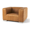 Mercana Ricciardo 45.3" x 38.2" x 26.4" Leather Arm Chair
