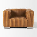 Mercana Ricciardo 45.3" x 38.2" x 26.4" Leather Arm Chair