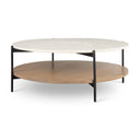 Mercana Larkin 42" x 42" x 16" Metal,Stone Coffee Table