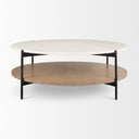 Mercana Larkin 42" x 42" x 16" Metal,Stone Coffee Table