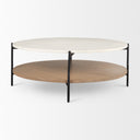 Mercana Larkin 42" x 42" x 16" Metal,Stone Coffee Table