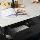 Mercana Amika 62" x 34" x 36" Iron Kitchen Island