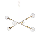 Mercana Britton 47" x 27" x 33" Glass,Metal Chandelier