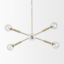Mercana Britton 47" x 27" x 33" Glass,Metal Chandelier