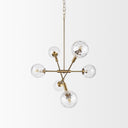 Mercana Britton 47" x 27" x 33" Glass,Metal Chandelier