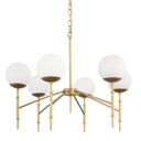 Mercana Edie 29.9" x 29.9" x 24" Glass,Metal Chandelier