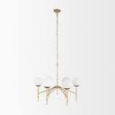 Mercana Edie 29.9" x 29.9" x 24" Glass,Metal Chandelier