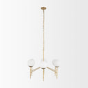 Mercana Edie 29.9" x 29.9" x 24" Glass,Metal Chandelier