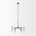 Mercana Edie 29.9" x 29.9" x 24" Glass,Metal Chandelier