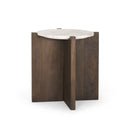 Mercana Bianca 22" x 22" x 22" Solid Wood Side Table