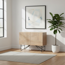 Mercana Darwin 44" x 17.5" x 30" Iron Accent Cabinet