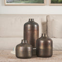 Mercana Daya 6.3" x 6.3" x 8.7" Metal Vase