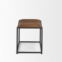 Mercana Taniel 23.3" x 16" x 17.5" Leather Stool