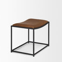 Mercana Taniel 23.3" x 16" x 17.5" Leather Stool