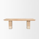 Mercana Shivon 94" x 42" x 30" Solid Wood Dining Table