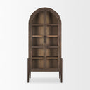 Mercana Teva 39" x 19" x 84" Solid + Manufactured Wood Display Cabinet