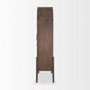 Mercana Teva 39" x 19" x 84" Solid + Manufactured Wood Display Cabinet